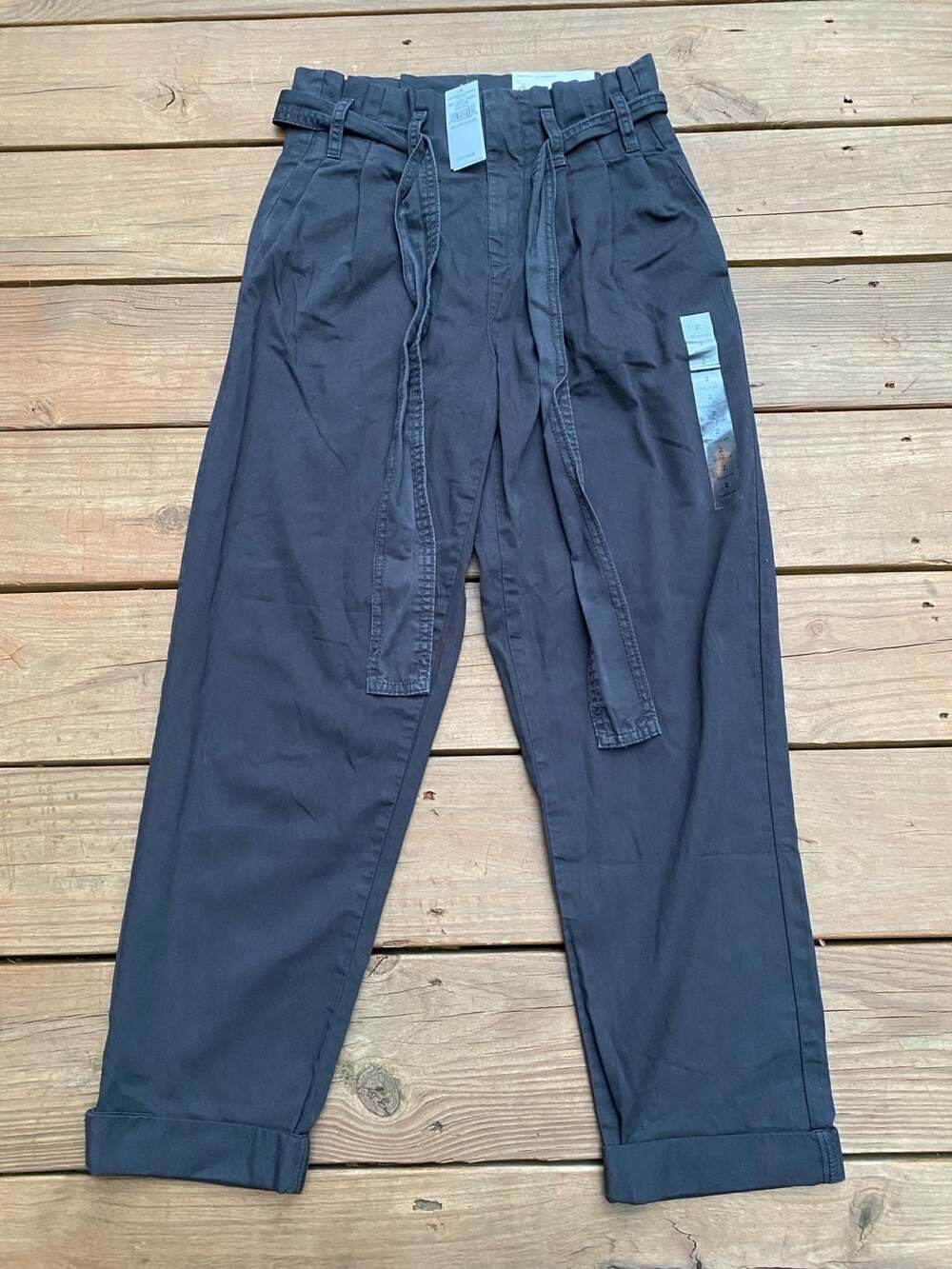 American Eagle Outfitters Highest Rise Belted Paperbag Waist Trousers